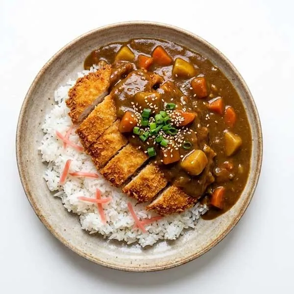 Japanese Chicken Katsu Curry with Pickled Ginger Rice